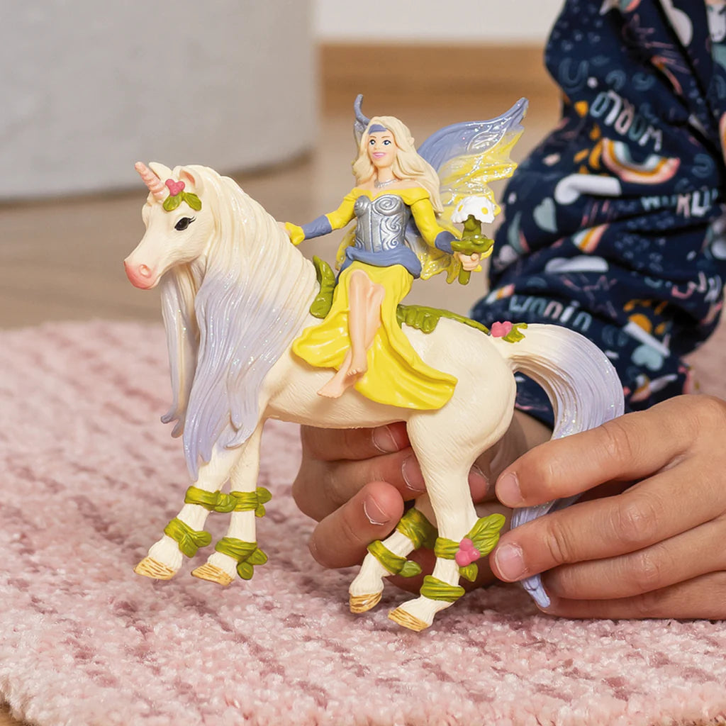 Schleich-Fairy Sera with Blossom Unicorn--Legacy Toys