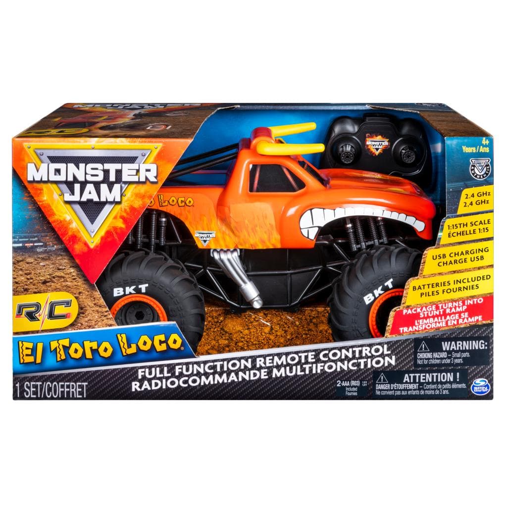 Spin Master-Monster Jam 1:24 Remote Control Monster Truck-6047112-El Toro Loco-Legacy Toys
