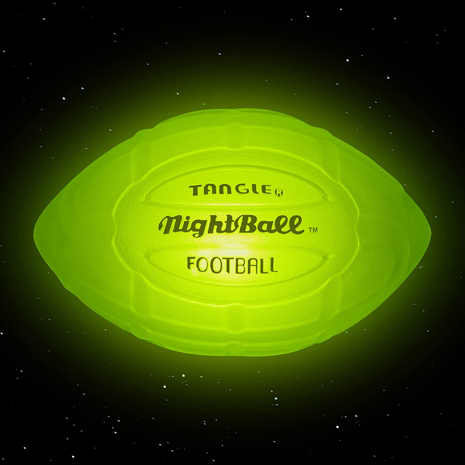 Tangle-Nightball Glow in the Dark Light Up Football Green-12796-Legacy Toys