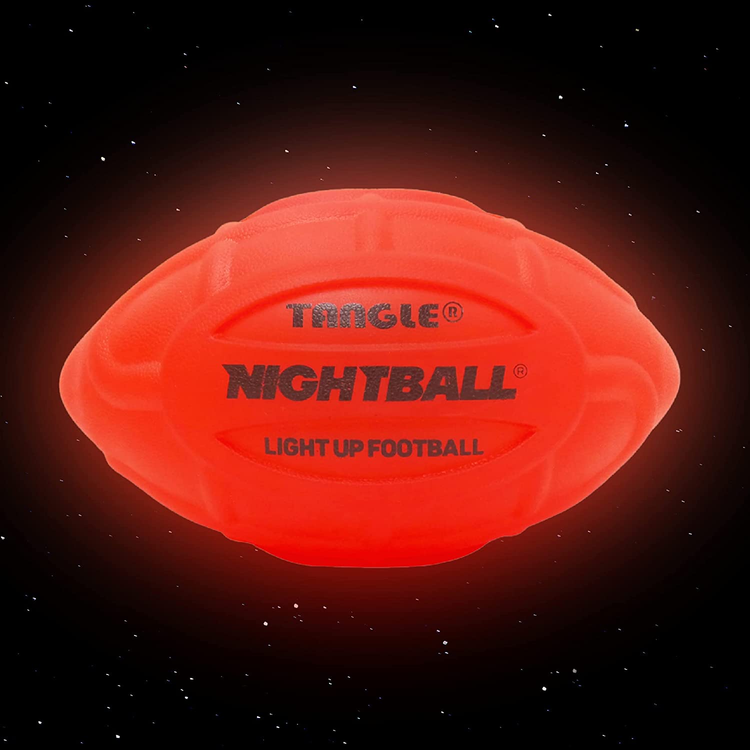 Tangle-Nightball Glow in the Dark Light Up Football Red-12793-Legacy Toys