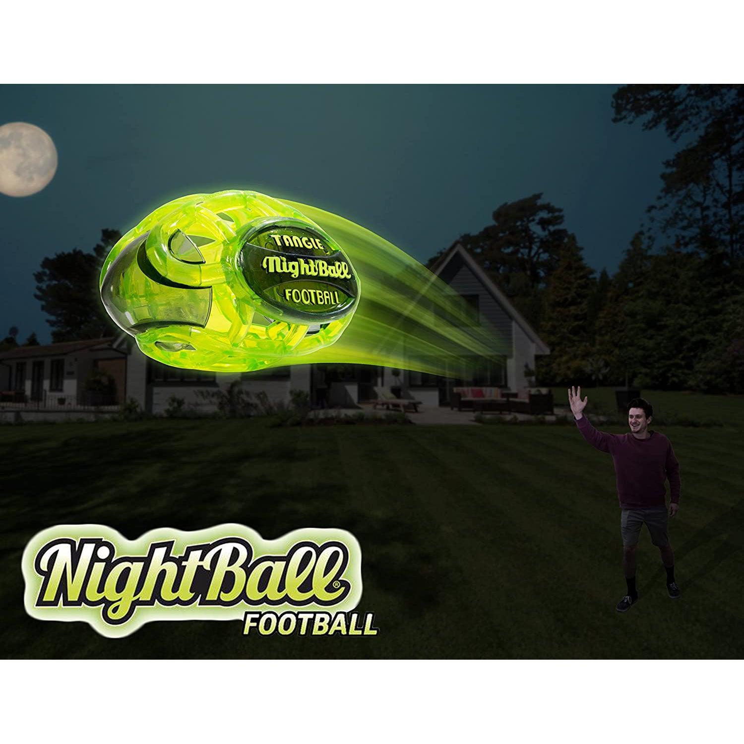 Tangle-Nightball Glow in the Dark Light Up Matrix Football Blue/Green-12751-Legacy Toys
