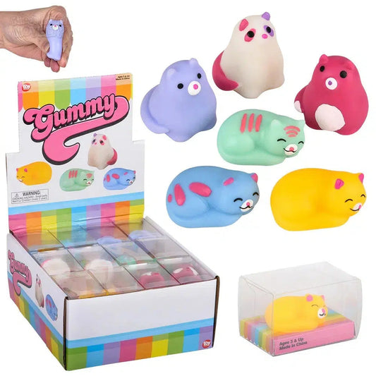 The Toy Network-1.5" Gummy Cat Assorted Styles-PA-GUMCA-Box of 24-Legacy Toys