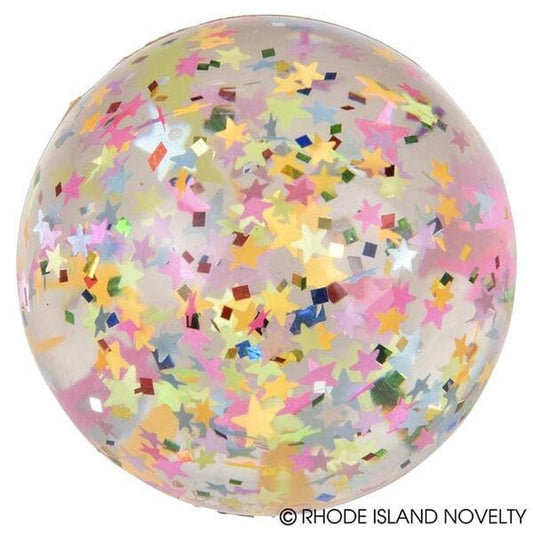 The Toy Network-1.75" 45mm Sparkle Star Hi-Bounce Ball--Legacy Toys
