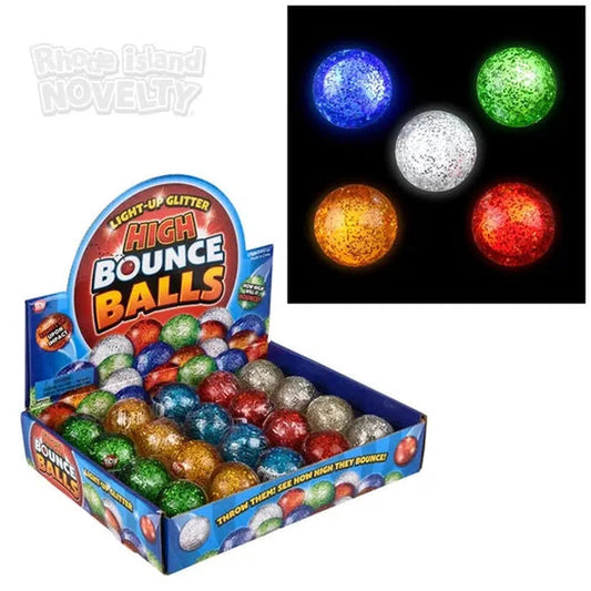 The Toy Network-1.75" Light-Up Glitter Hi Bounce Ball--Legacy Toys