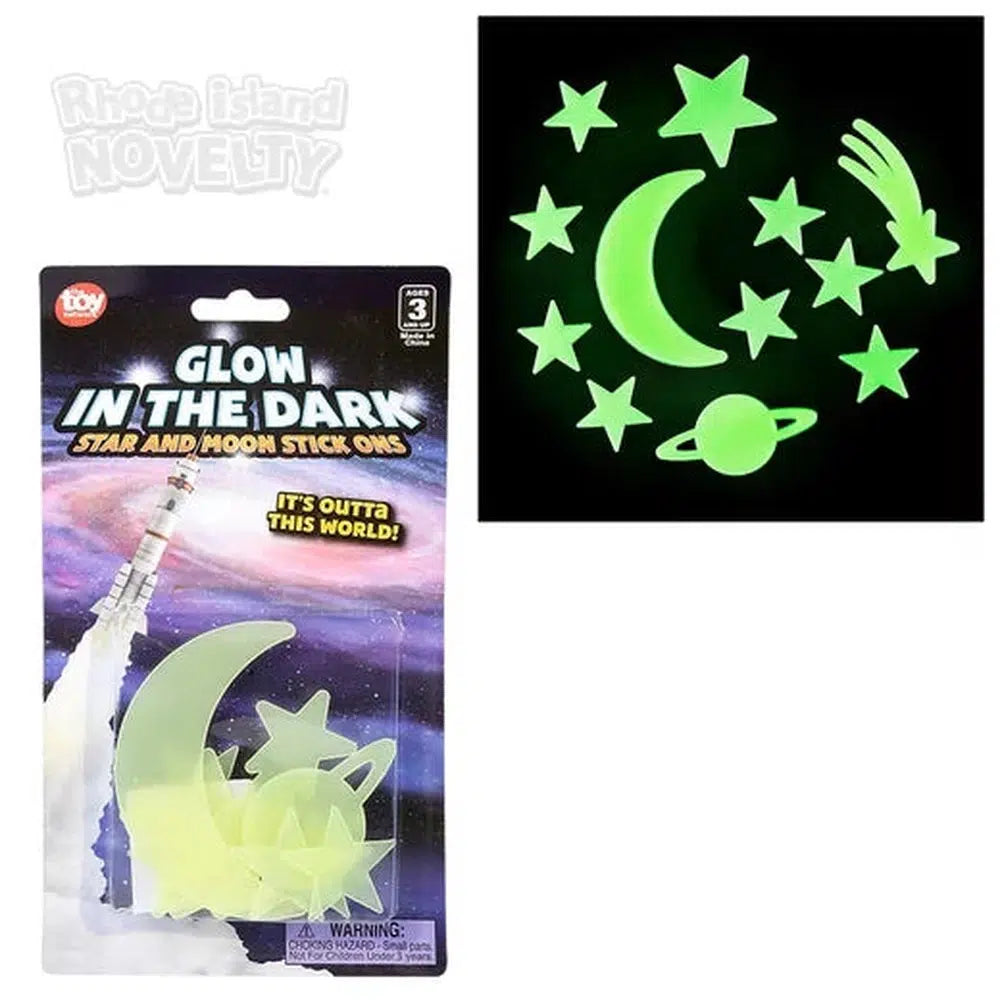 The Toy Network-Glow In The Dark Star And Moon Stick-Ons-ST-GLSTM-Legacy Toys