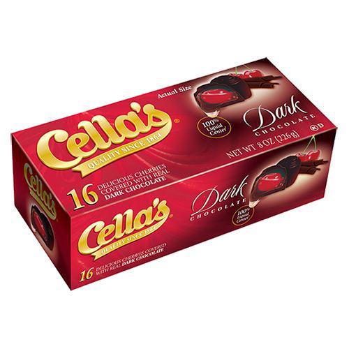 Tootsie-Cella's Dark Chocolate Covered Cherries 8 oz. Box-190-Single-Legacy Toys
