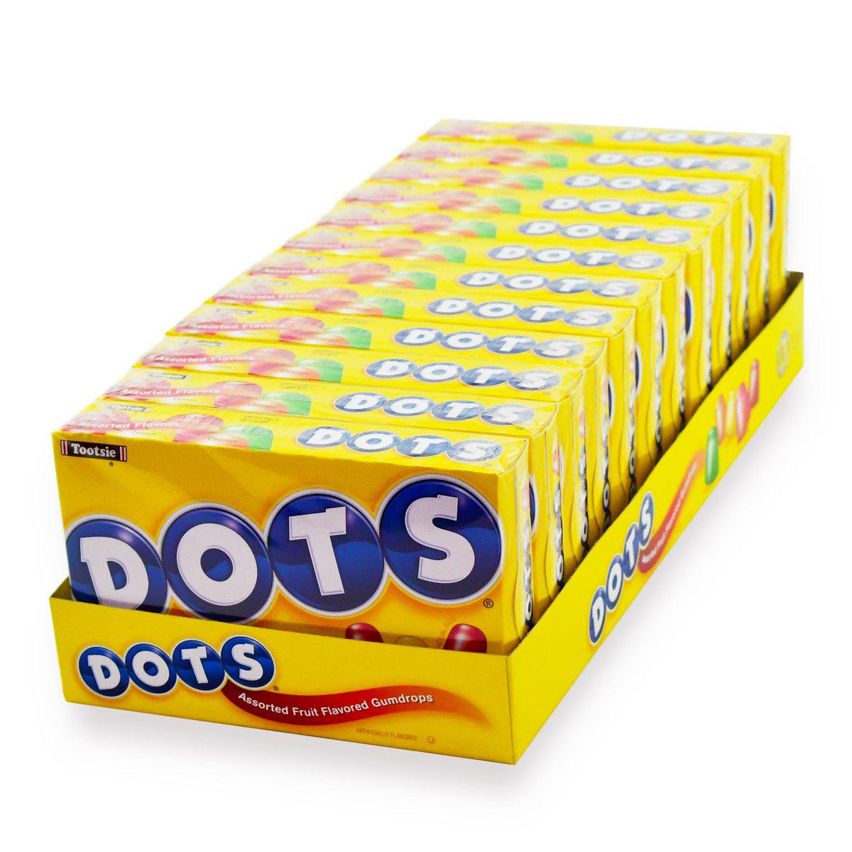 Tootsie-DOTS Original Fruit Flavored Gum Drops 6.5 oz. Theater Box-87000-12-Box of 12-Legacy Toys