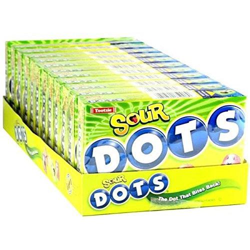Tootsie-DOTS Sours Fruit Flavored Gum Drops 6.5 oz. Theater Box-87006-12-Box of 12-Legacy Toys