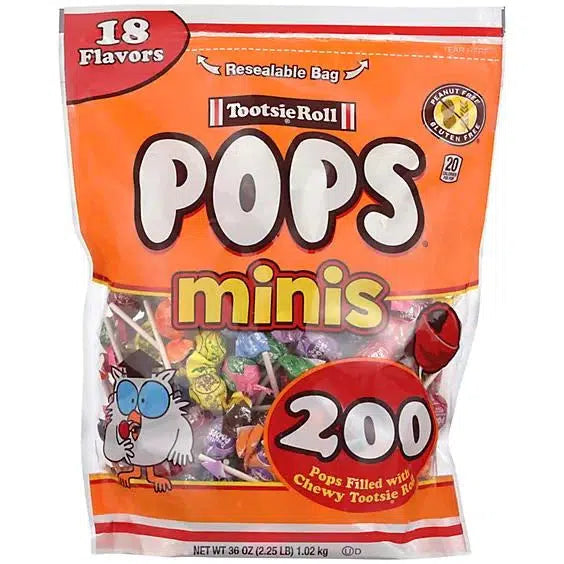 Tootsie-Tootsie Pops Minis Lollipops 200 count Bag-00721-Single-Legacy Toys