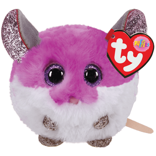 TY-Beanie Puffies 4" Ball-TY42505-Colby - Mouse-Legacy Toys