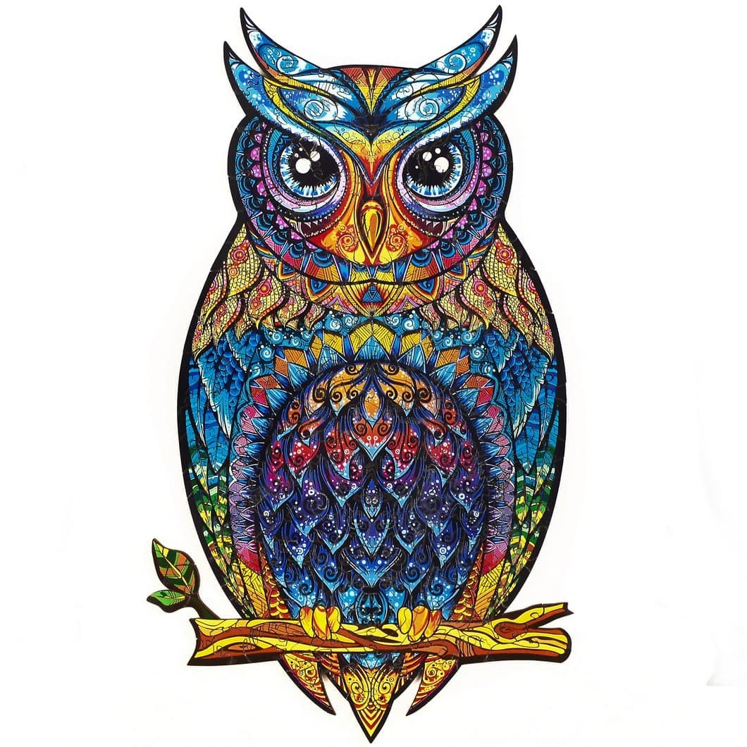 Unidragon-Charming Owl Wooden Puzzle-UNI-OWL-S-Simple-Legacy Toys