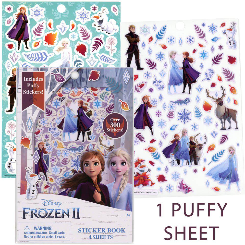 United Party-Frozen Sticker Book with Puffy Stickers 4 Sheet-706929FZ2-Legacy Toys
