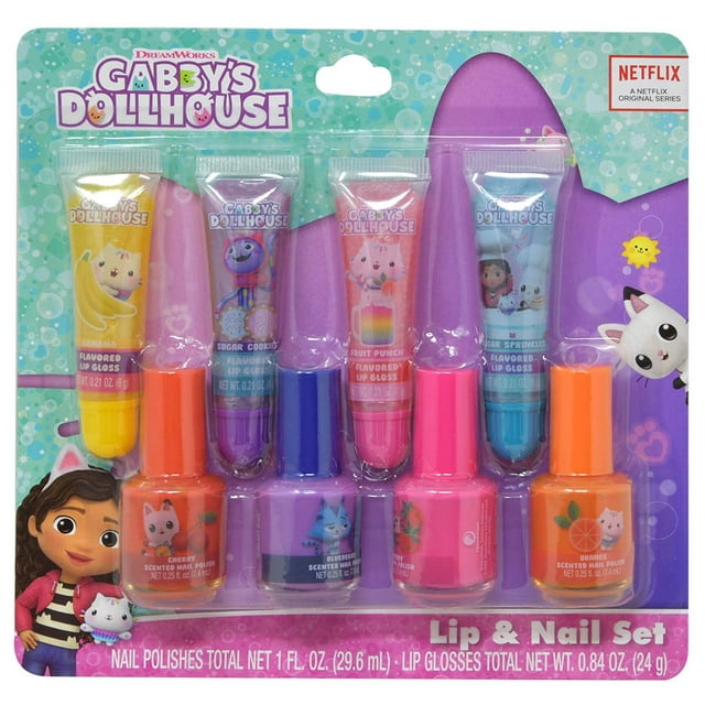 United Party-Gabby's Dollhouse Lip & Nail Set in Box-42IU013HBAZ-Legacy Toys