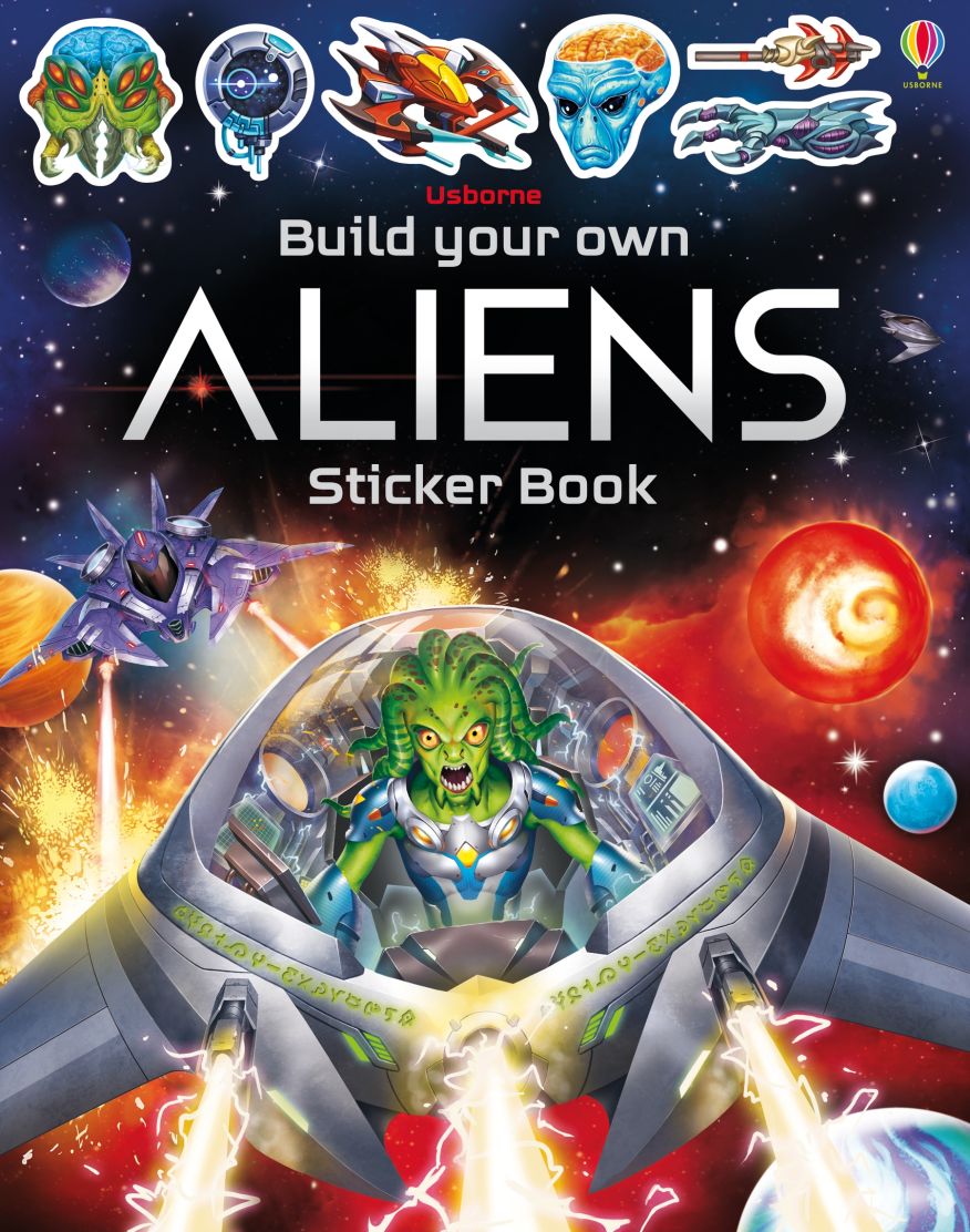 Usborne Books-Build Your Own Aliens Sticker Book-317494-Legacy Toys
