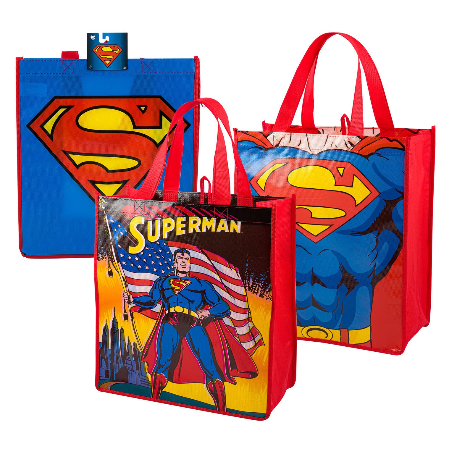 DC Superman Large Tote Bag, Assorted
