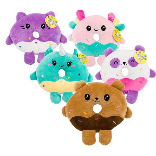 Linzy Toys Smoochy Pals Hybrid Donut Animal Plush, Assorted