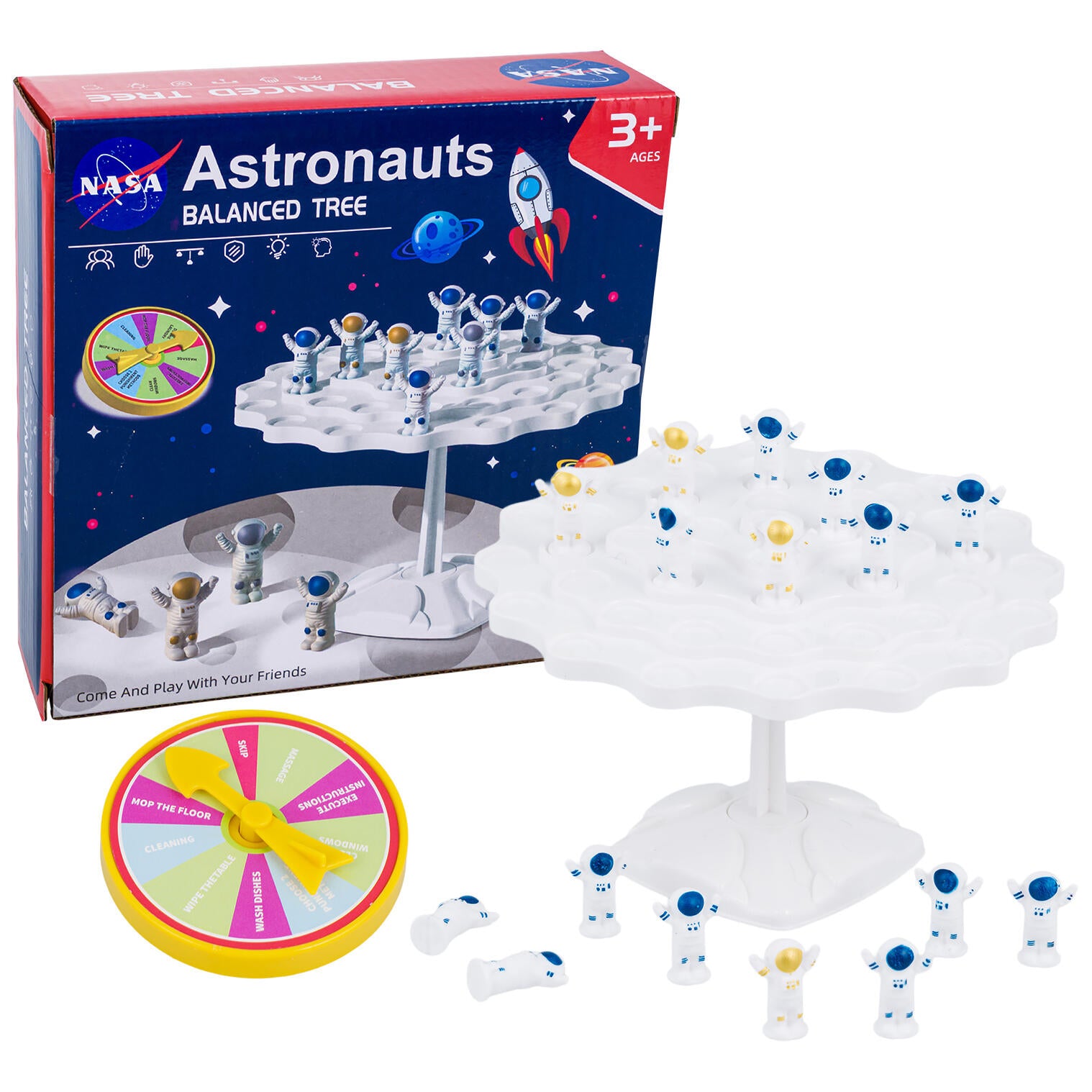 NASA Astronauts Balanced Tree Board Game, 48 Pieces