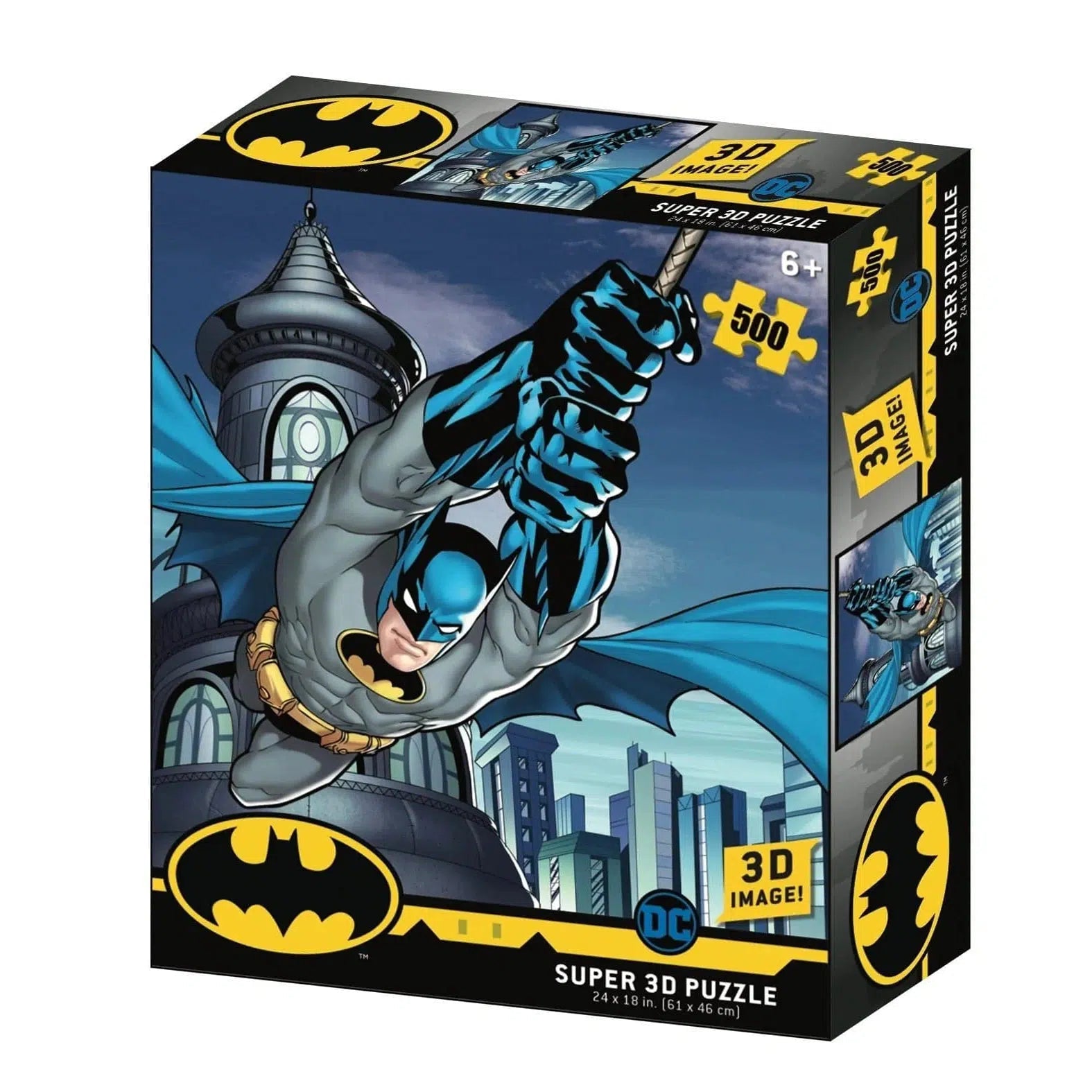 4D Cityscape-Lenticular 3D Puzzle - Batman Soaring - 300 Piece Puzzle-65104-Legacy Toys