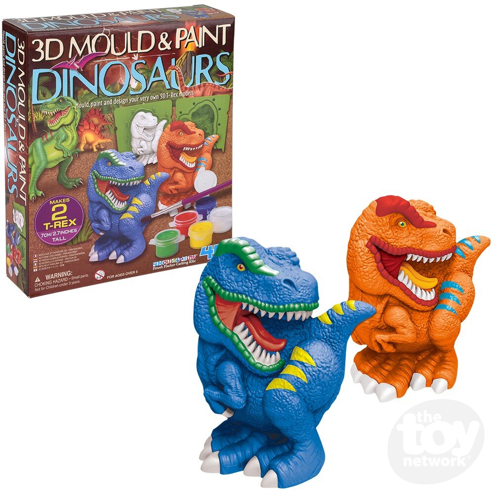 The Toy Network-3D Mould & Paint - Dinosaurs-4M-04777-Legacy Toys