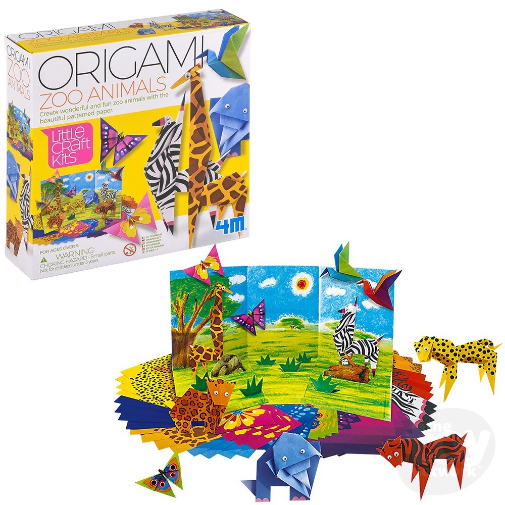 The Toy Network-Little Craft - Origami Zoo Animals-4M-04764-Legacy Toys