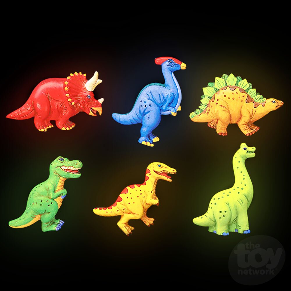 The Toy Network-Mould & Paint - Glow-In-The-Dark Dinosaur-4M-03514-Legacy Toys