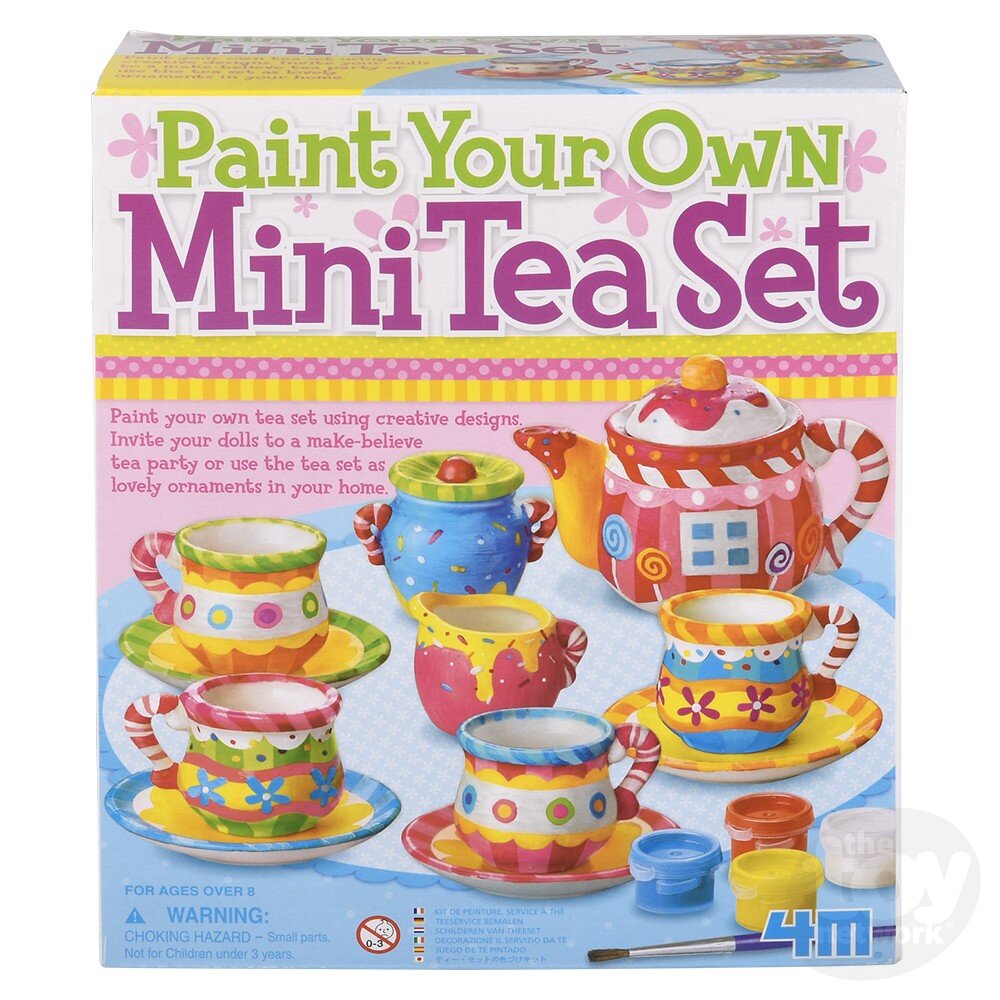 The Toy Network-Paint Your Own Mini Tea Set-4M-04541-Legacy Toys