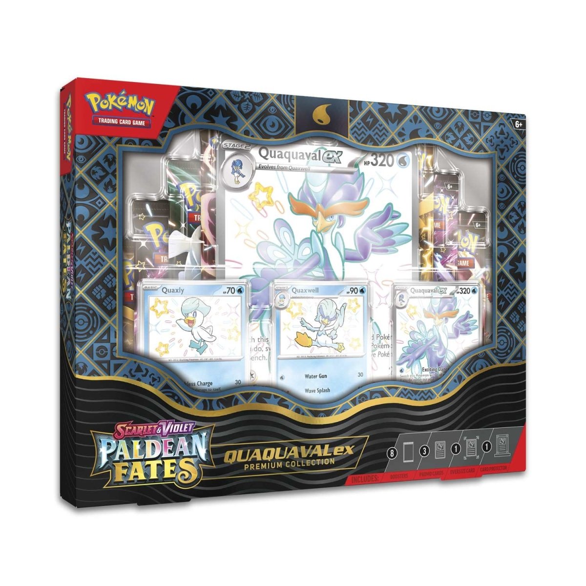 ACD Distribution-Pokémon TCG: Scarlet & Violet: Paldean Fates - Quaquaval ex Premium Collection-85634-Quaq-Legacy Toys