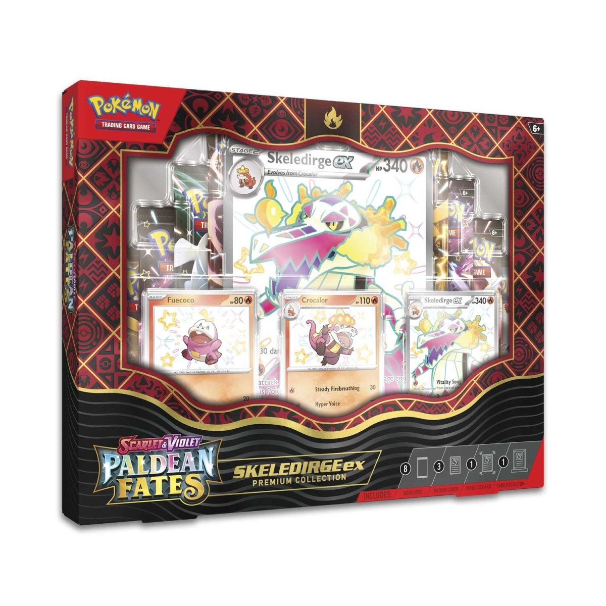 ACD Distribution-Pokémon TCG: Scarlet & Violet: Paldean Fates - Skeledirge ex Premium Collection-85634-Skel-Legacy Toys