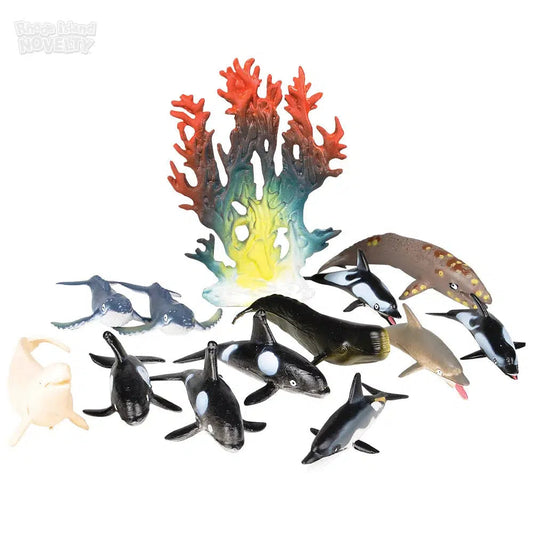 The Toy Network-12 Piece Dolphin And Whale Mesh Bag Play Set-AT-MTDOW-Legacy Toys
