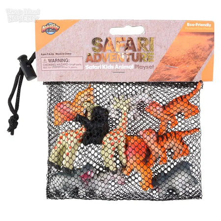 The Toy Network-12 Piece Safari Kids Mesh Bag Play Set-AT-MTSKI-Legacy Toys