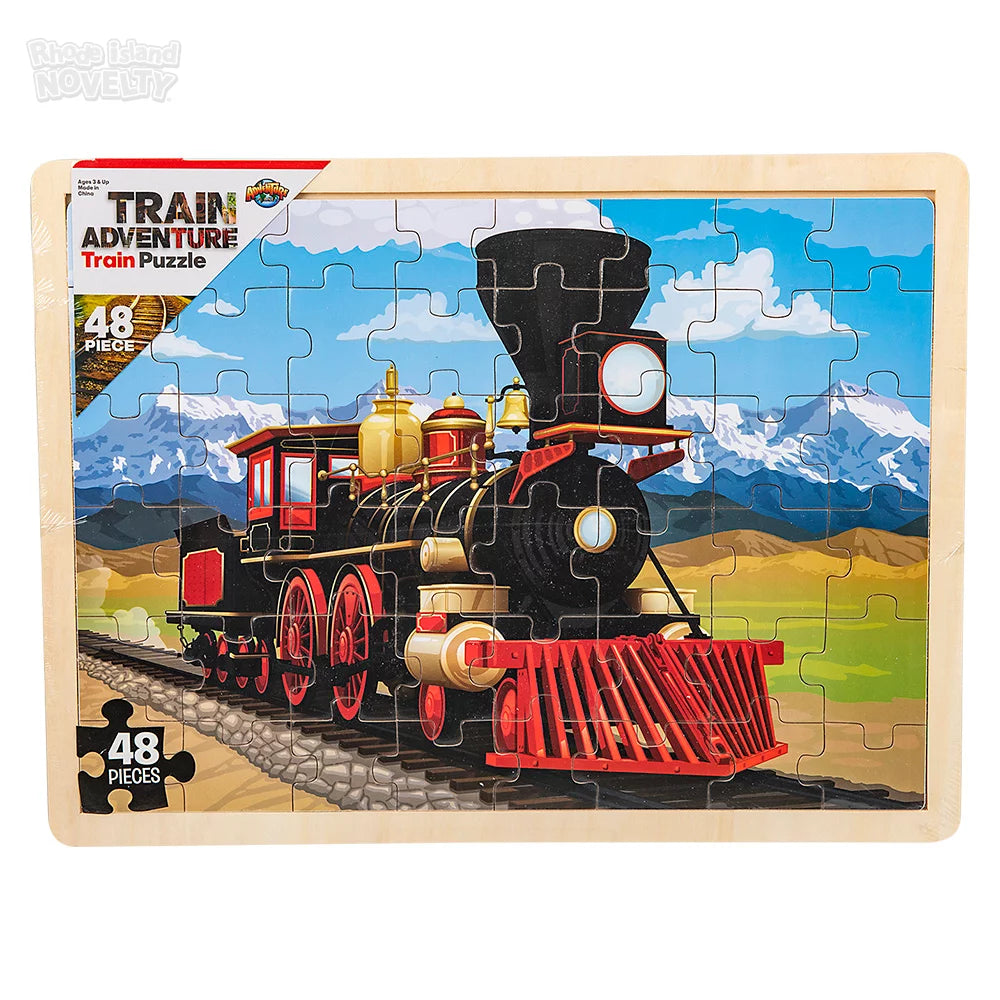 The Toy Network-48 Piece Locomotive Train Wooden Puzzle-AG-48TRA-Legacy Toys