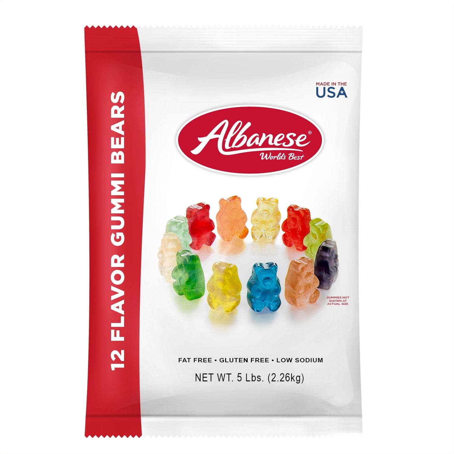 Albanese Confectionery-12 Flavor Gummi Bears 5 lb. Bag-50200-Legacy Toys