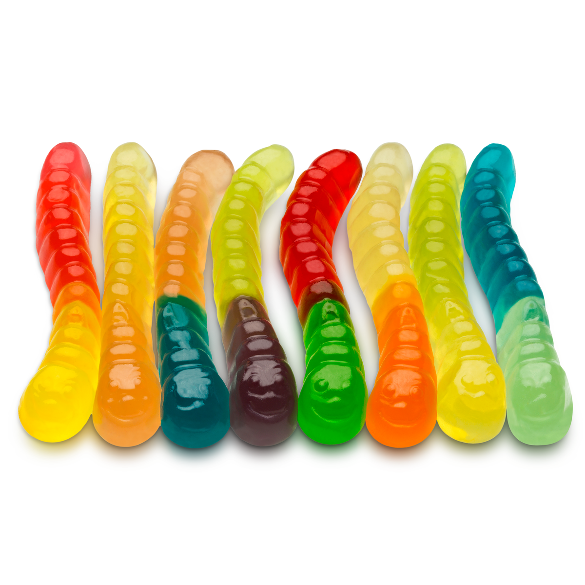 Albanese Confectionery-12 Flavor Mini Gummi Worms 7.5 oz Peg Bag-53350-Legacy Toys
