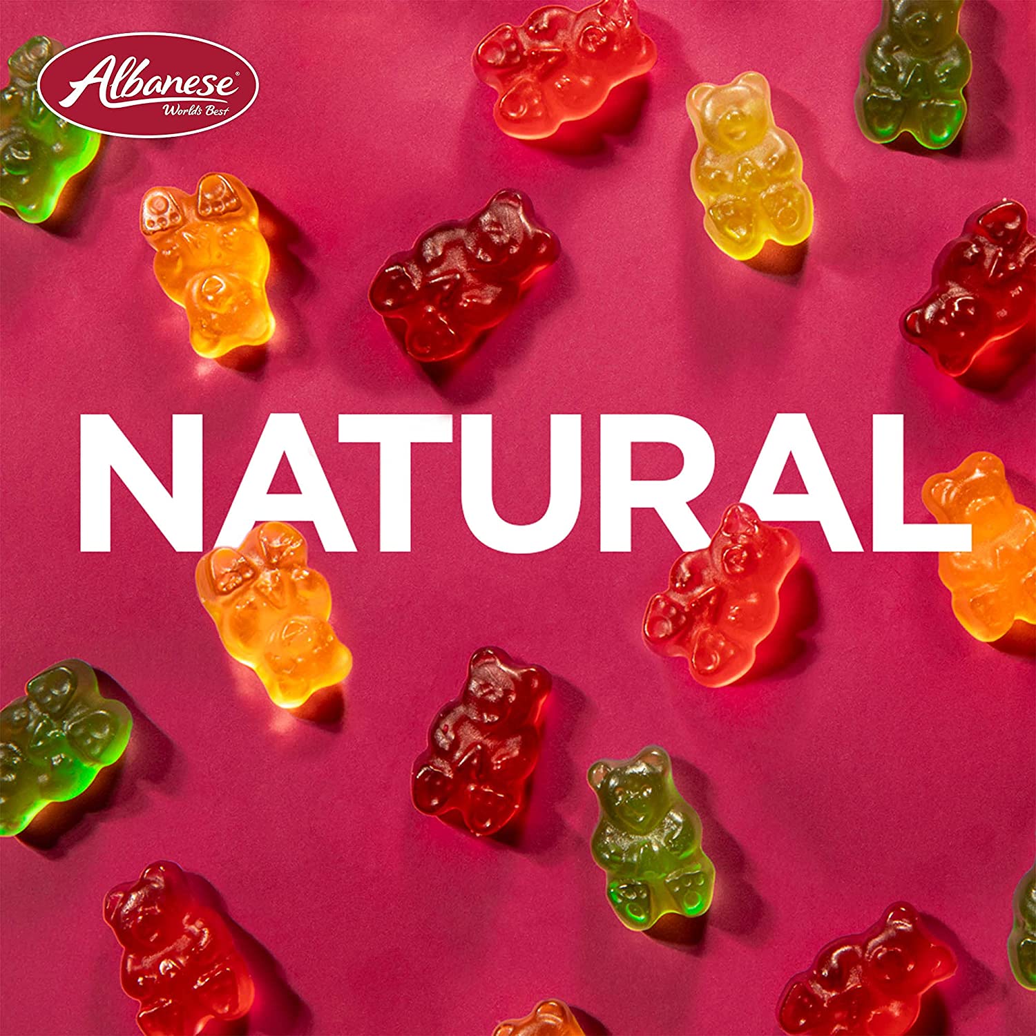 Albanese Confectionery-5 Natural Flavor Gummi Bears 5 lb. Bag-50270-Legacy Toys