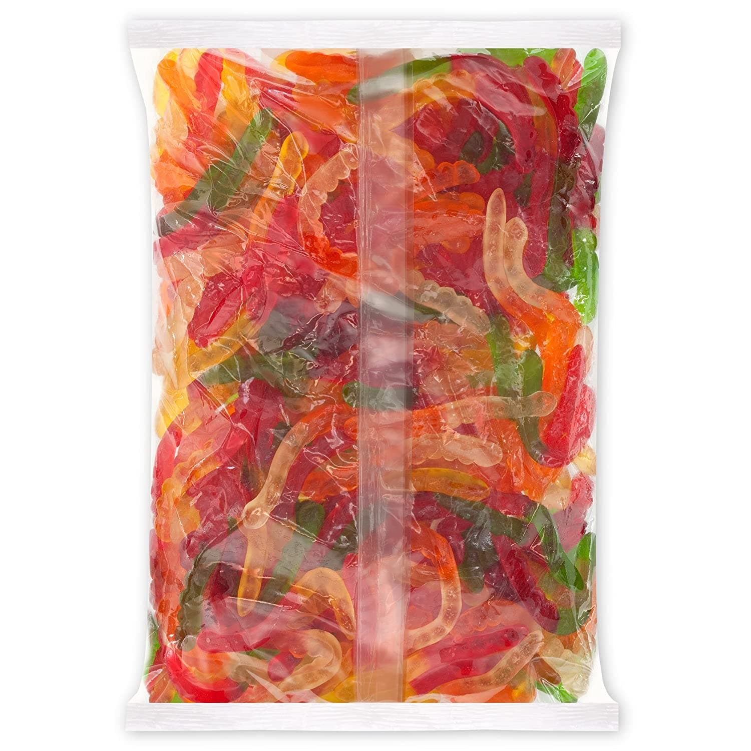 Albanese Confectionery-Large Assorted Fruit Gummi Worms 5 lb. Bag-50102-Legacy Toys