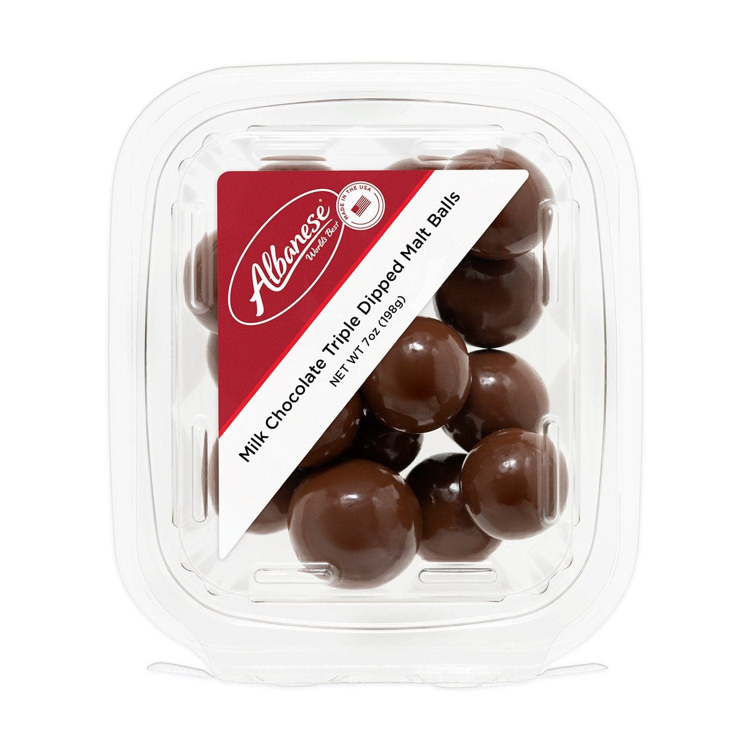 Albanese Confectionery-Milk Chocolate Triple Dipped Malt Balls 7 oz. Tub-63163-Legacy Toys