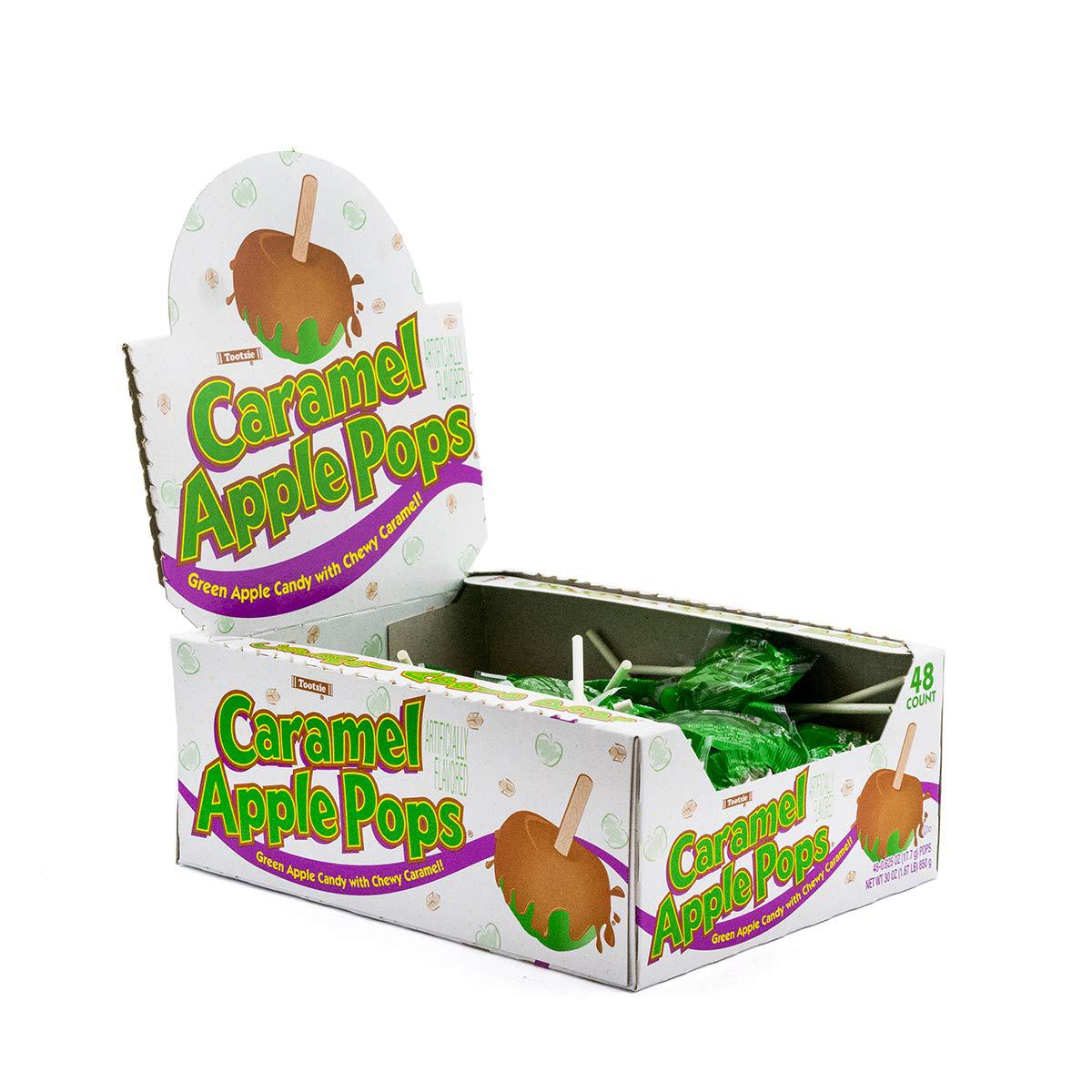 Albanese Confectionery-Tootsie Roll Caramel Apple Pops Changemaker-0501-Box of 48-Legacy Toys