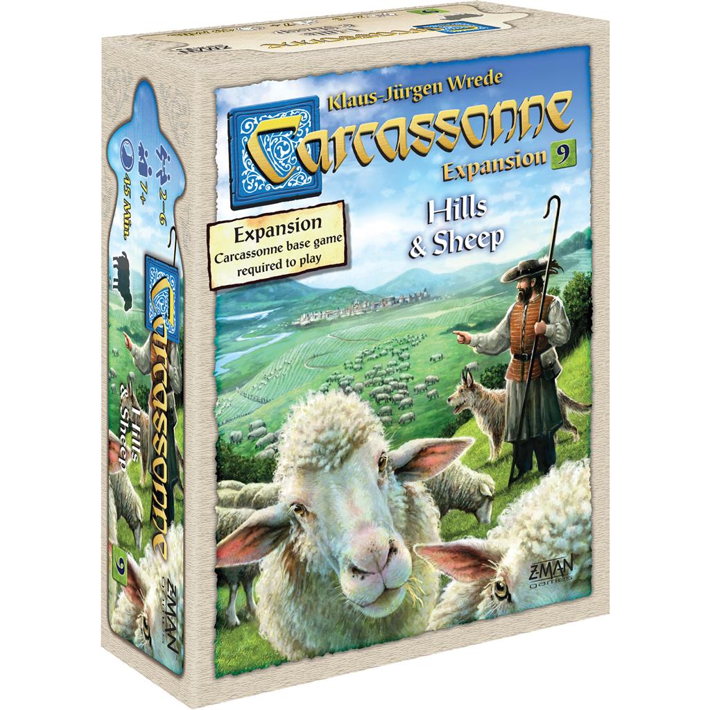 Asmodee-Carcassonne Expansion 9: Hills and Sheep-ZM7819-Legacy Toys