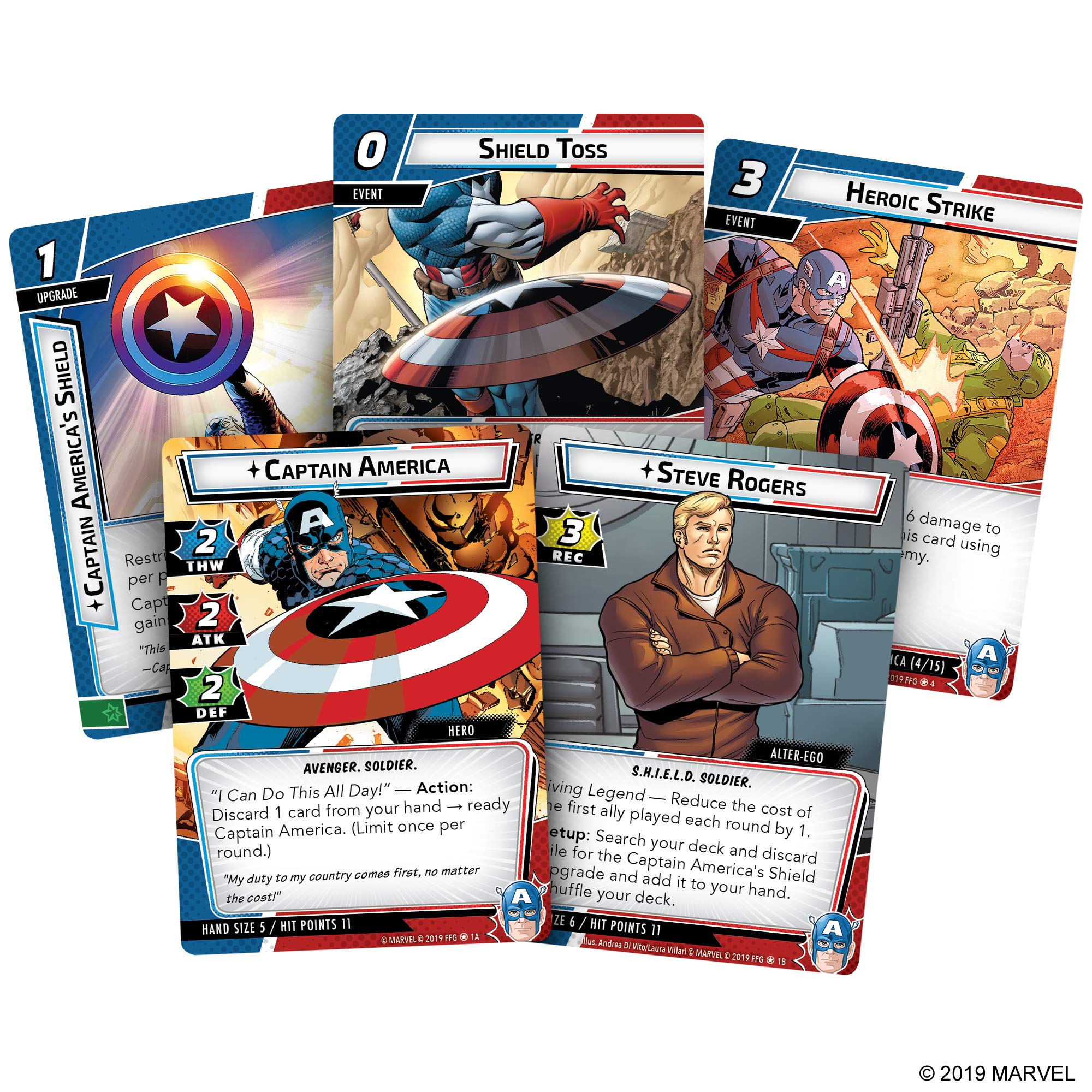 Asmodee-Marvel Champions: The Card Game - Captain America Hero Pack-MC04en-Legacy Toys
