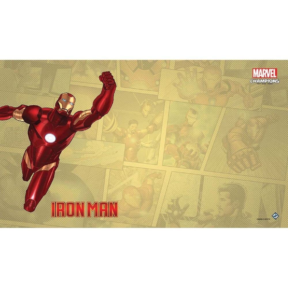 Asmodee-Marvel Champions: The Card Game - Iron Man Game Mat-MS05en-Legacy Toys