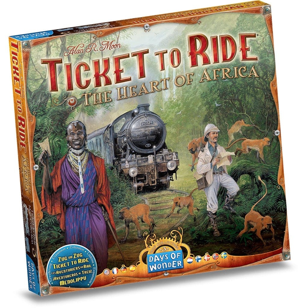 Asmodee-Ticket to Ride - Map Collection 3: The Heart of Africa-DO7217-Legacy Toys