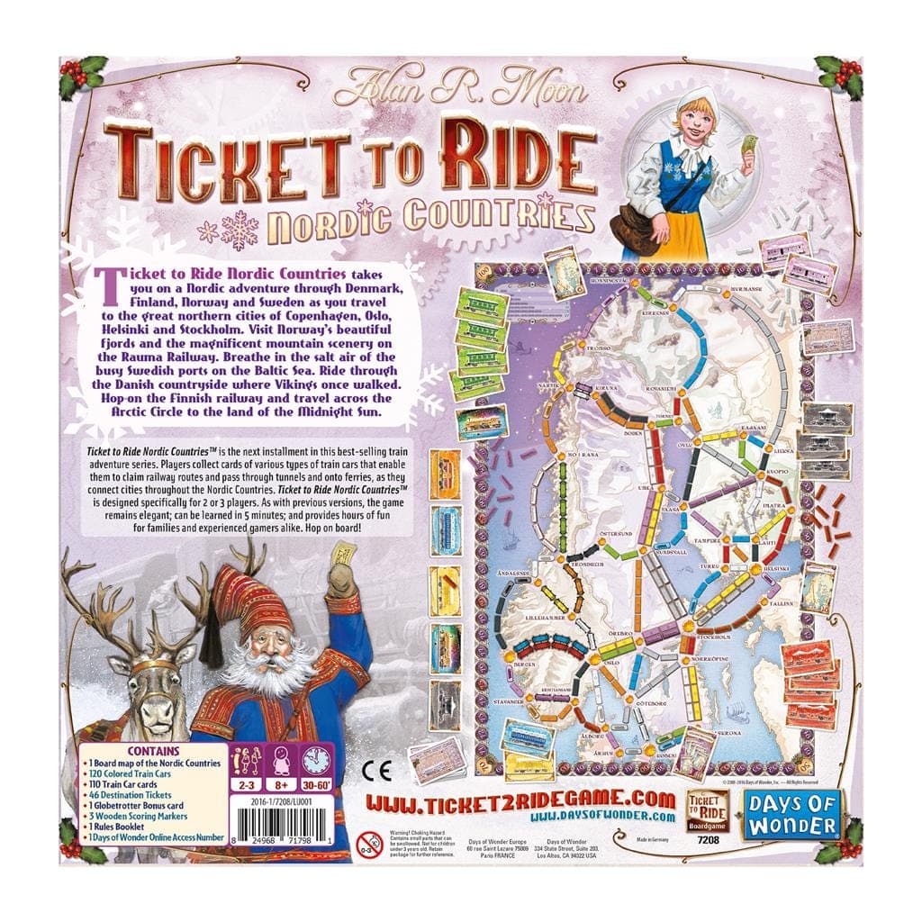 Asmodee-Ticket to Ride - Nordic Countries-DO7208-Legacy Toys