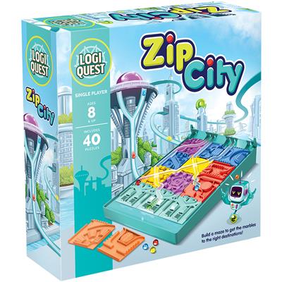 Asmodee-Zip City LogiQuest-BN04EN-Legacy Toys