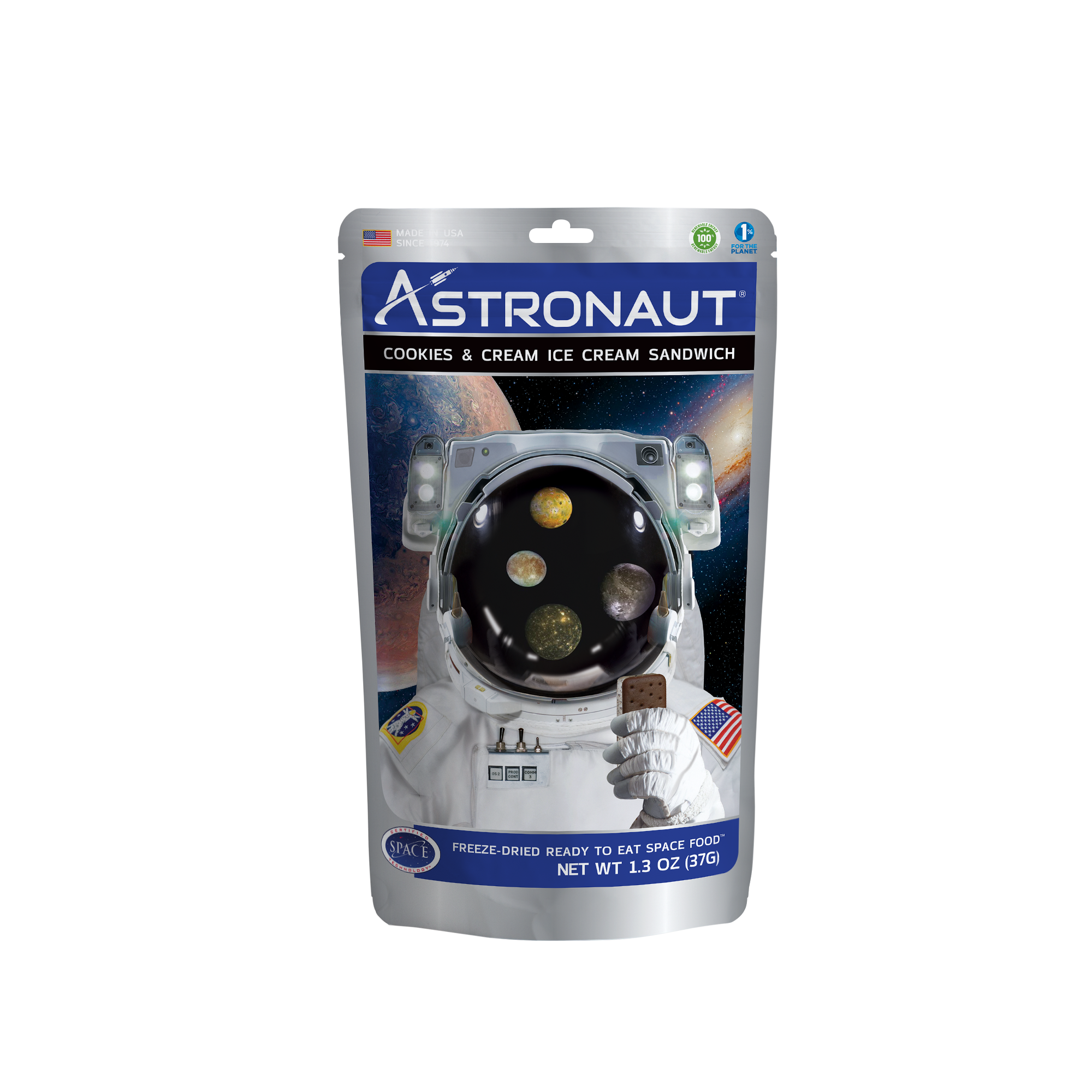 Astronaut Foods-Astronaut Cookies & Cream Ice Cream Sandwich-130009-Legacy Toys