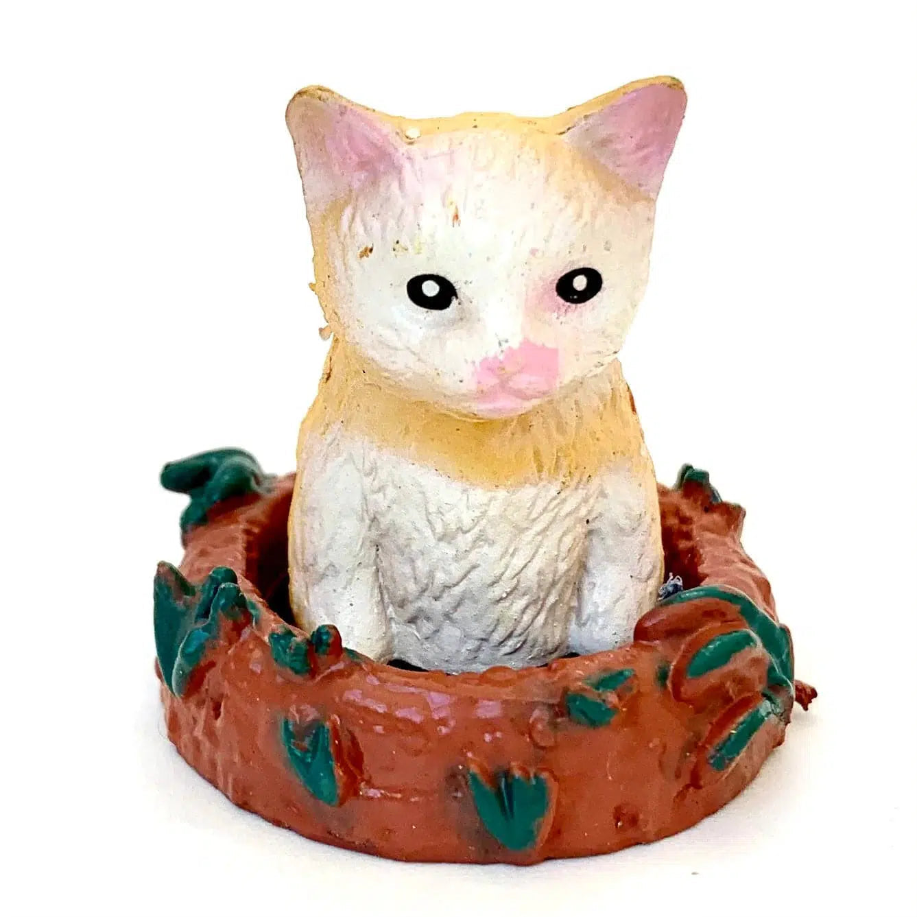 BC Mini-Animal in Tray Figure-13021-Cat - Yellow-Legacy Toys