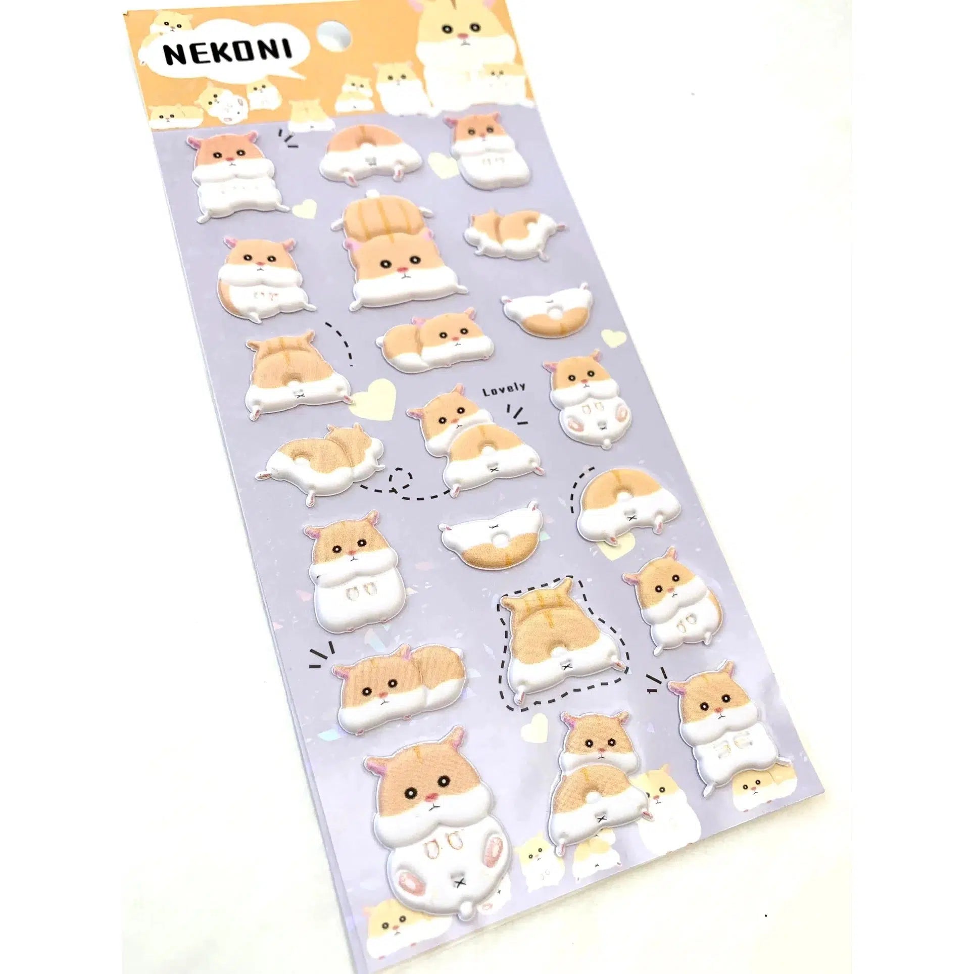 BC Mini-Hamster Puffy Stickers-50480-Legacy Toys