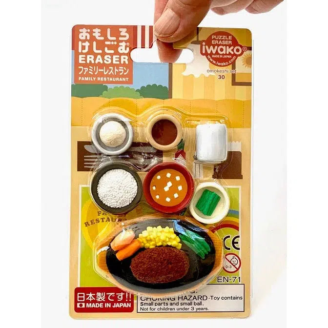 BC Mini-Iwako Family Restaurant Eraser Card-38315-Legacy Toys