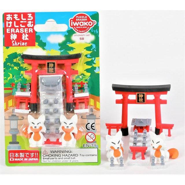 BC Mini-Iwako Fox Shrine Erasers Card-38295-Legacy Toys
