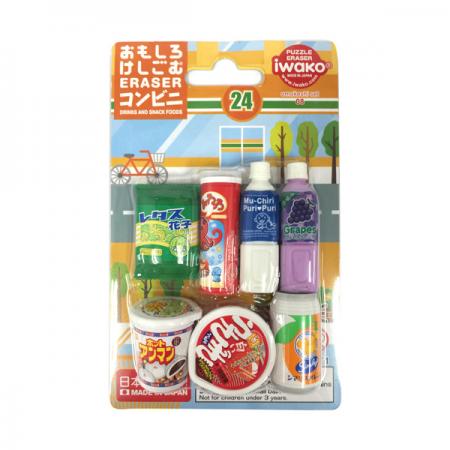 BC Mini-Iwako Snack & Drink Eraser Card-38334-Legacy Toys