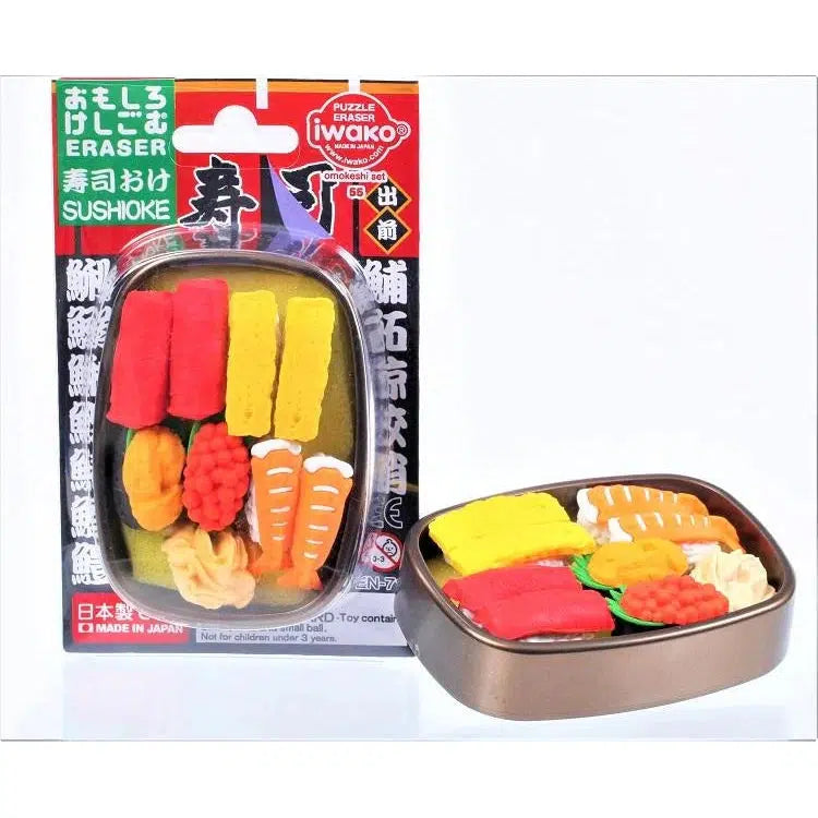 BC Mini-Iwako Sushi Box Eraser Card-38311-Legacy Toys
